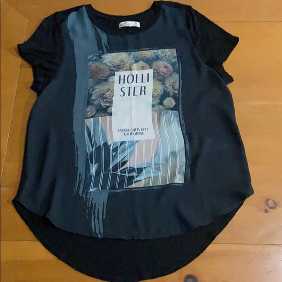 SOLD! Hollister sheer satin blouse - Picture 1 of 3